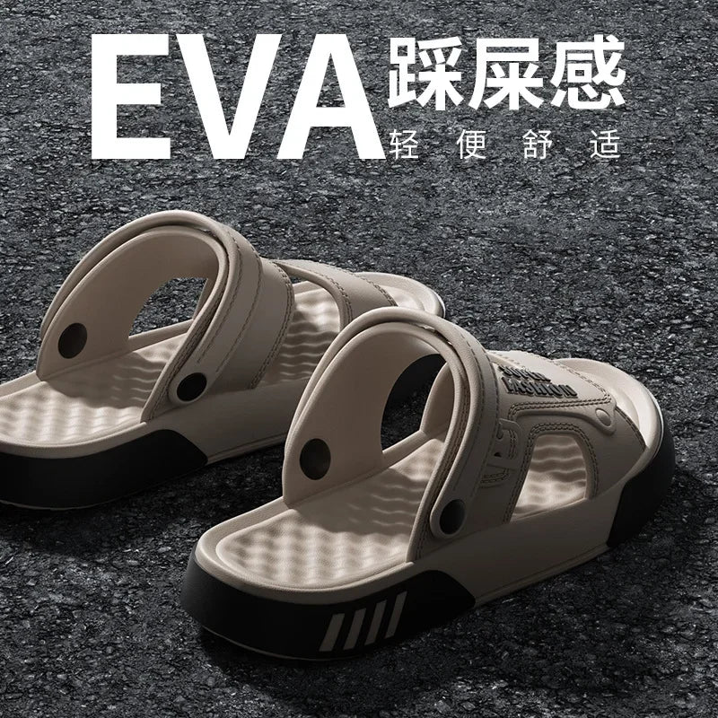 2026 Summer Men's Massage Slippers Outdoor Sandals Beach Comfortable Indoor Slides Water Clogs Casual Shoes Men Home Slippers